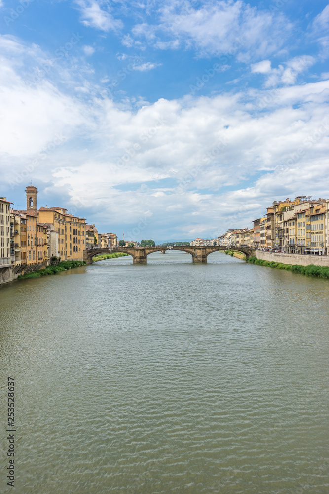 Bridge over the river Arno in Florence, Italy