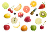 Freigestellte Früchte