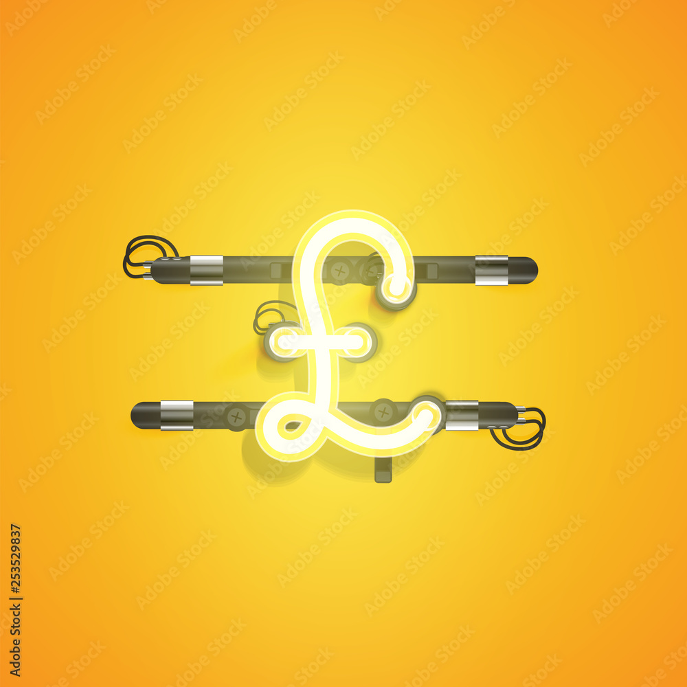 High detailed neon character from a set, vector illustration High detailed neon character from a set, vector illustration