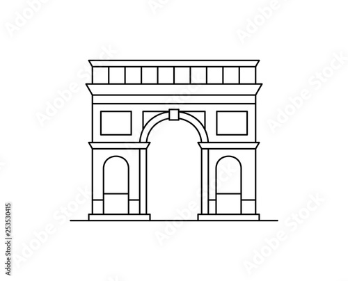 Triumphal Arch icon. isolated on white background
