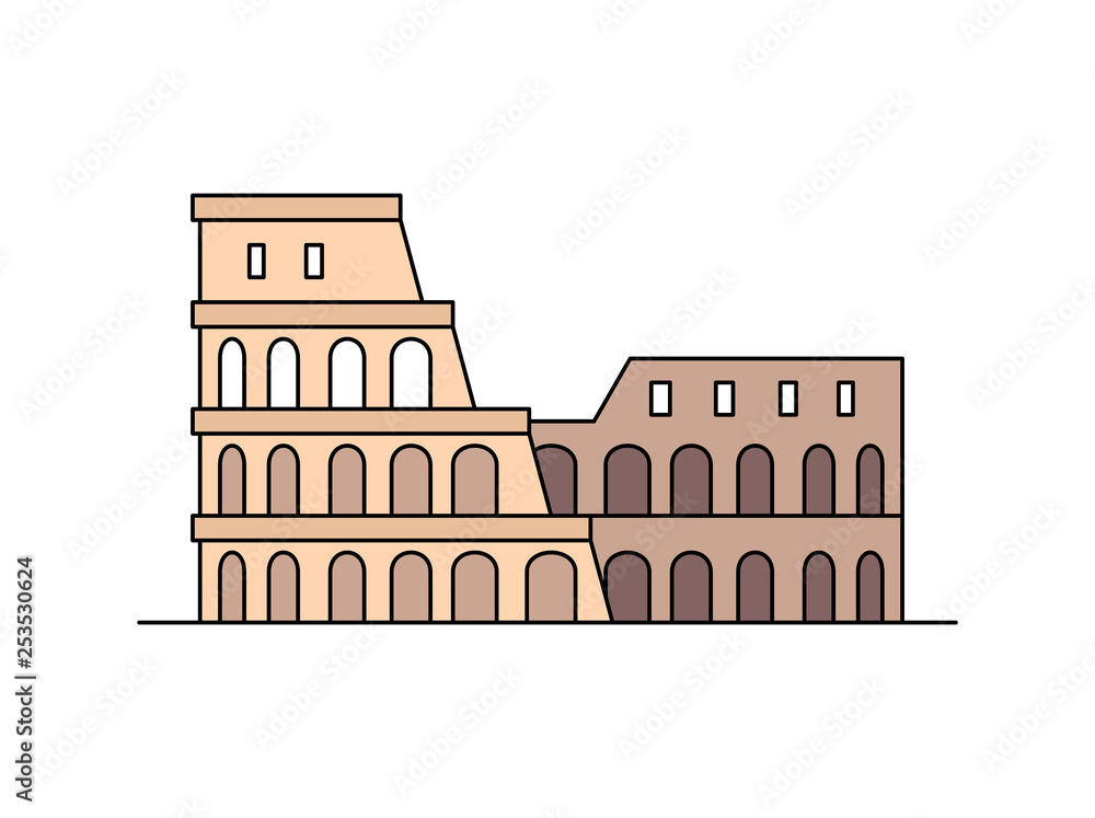 Coliseum icon. isolated on white background