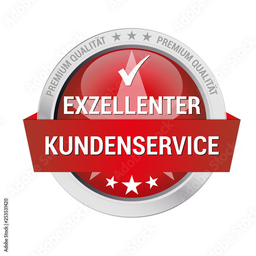 rotes Gütesiegel für exzellenten Kundenservice