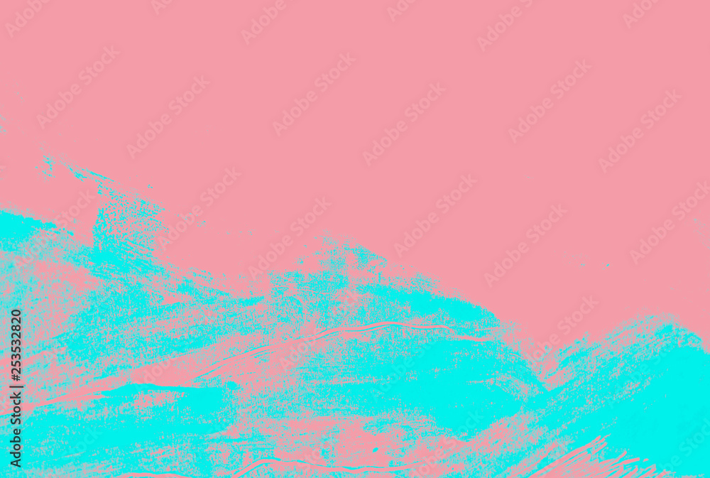 pink and blue paint brush strokes background 