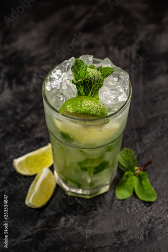 Refreshing mint cocktail mojito