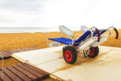 Wheelchair, Wheelchair for swimming in the sea, ocean