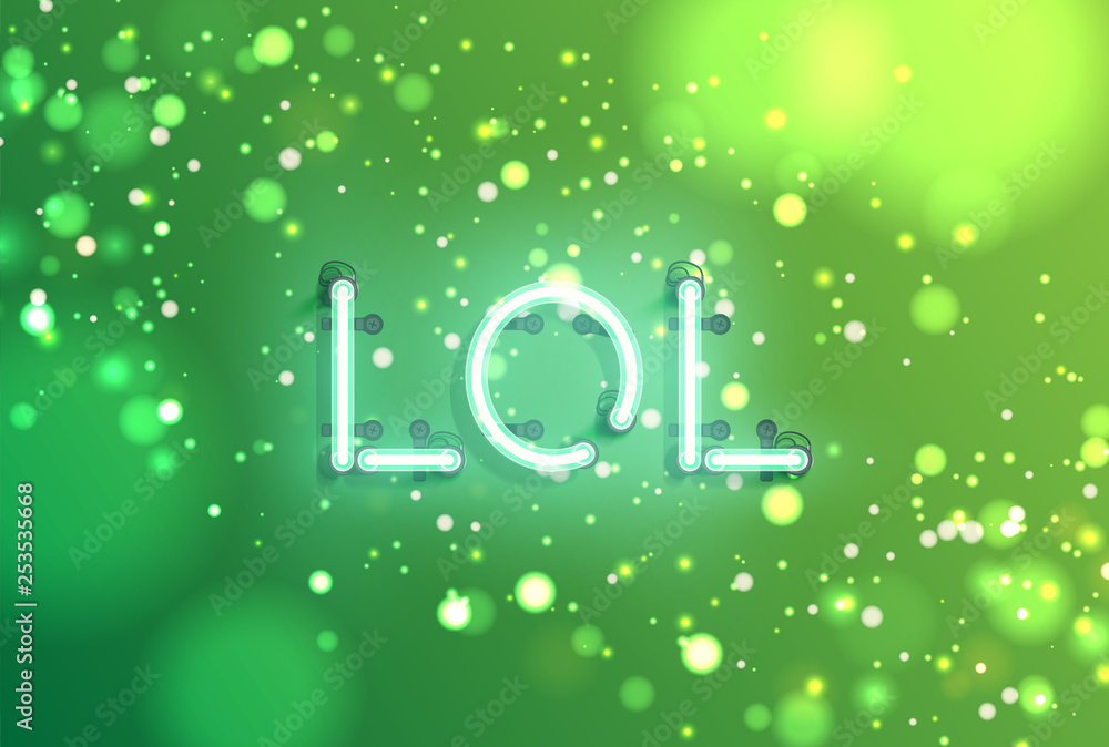 Neon realistic word for advertising, vector illustration Neon realistic word for advertising, vector illustration