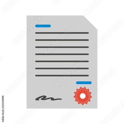 Illustration Contract  Icon photo