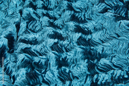 Teal blue luxurious velvet cloth
