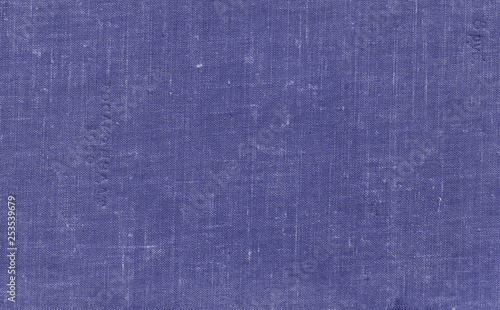 Old grungy canvas pattern with dirty spot in blue color.