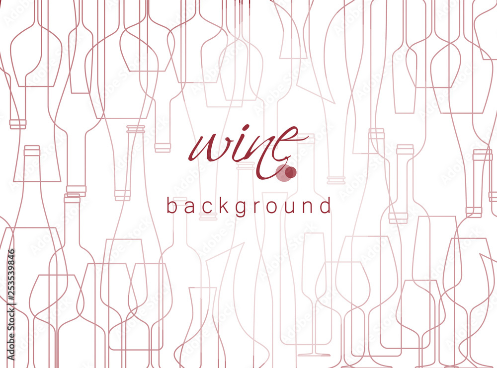 Fotografie Wine bottles and wineglasses
