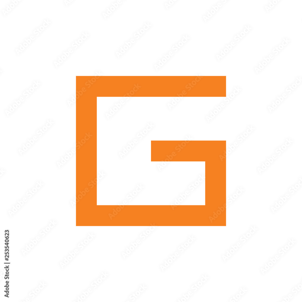abstract letters g geometric square logo vector abstract letters g geometric square logo vector