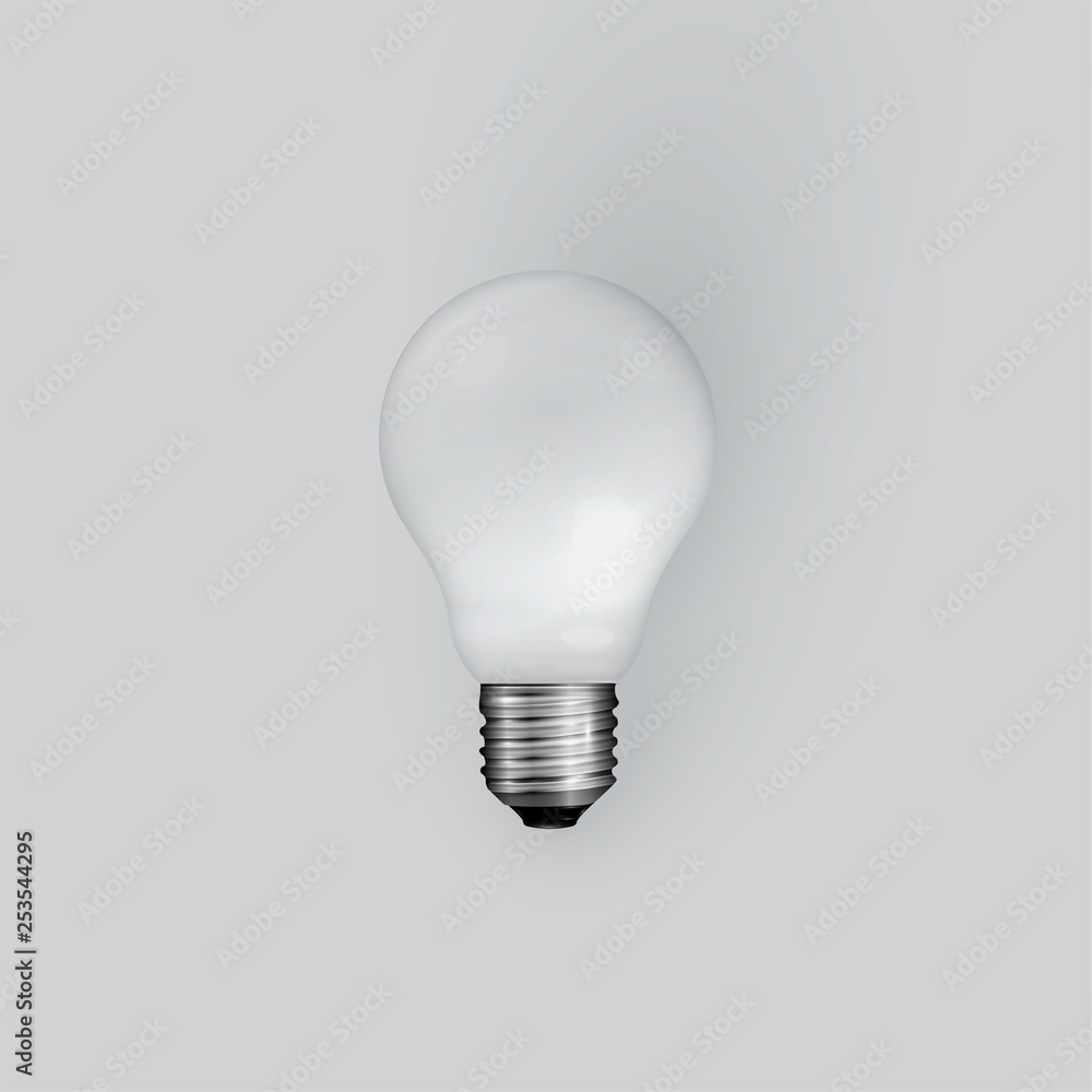 High detailed realistic light bulb illustration, vector High detailed realistic light bulb illustration, vector