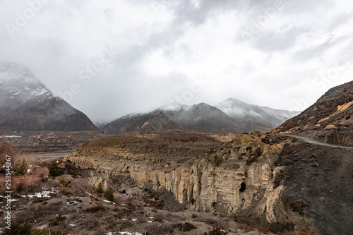 The beautiful landscape of Lower Mustang in Nepal