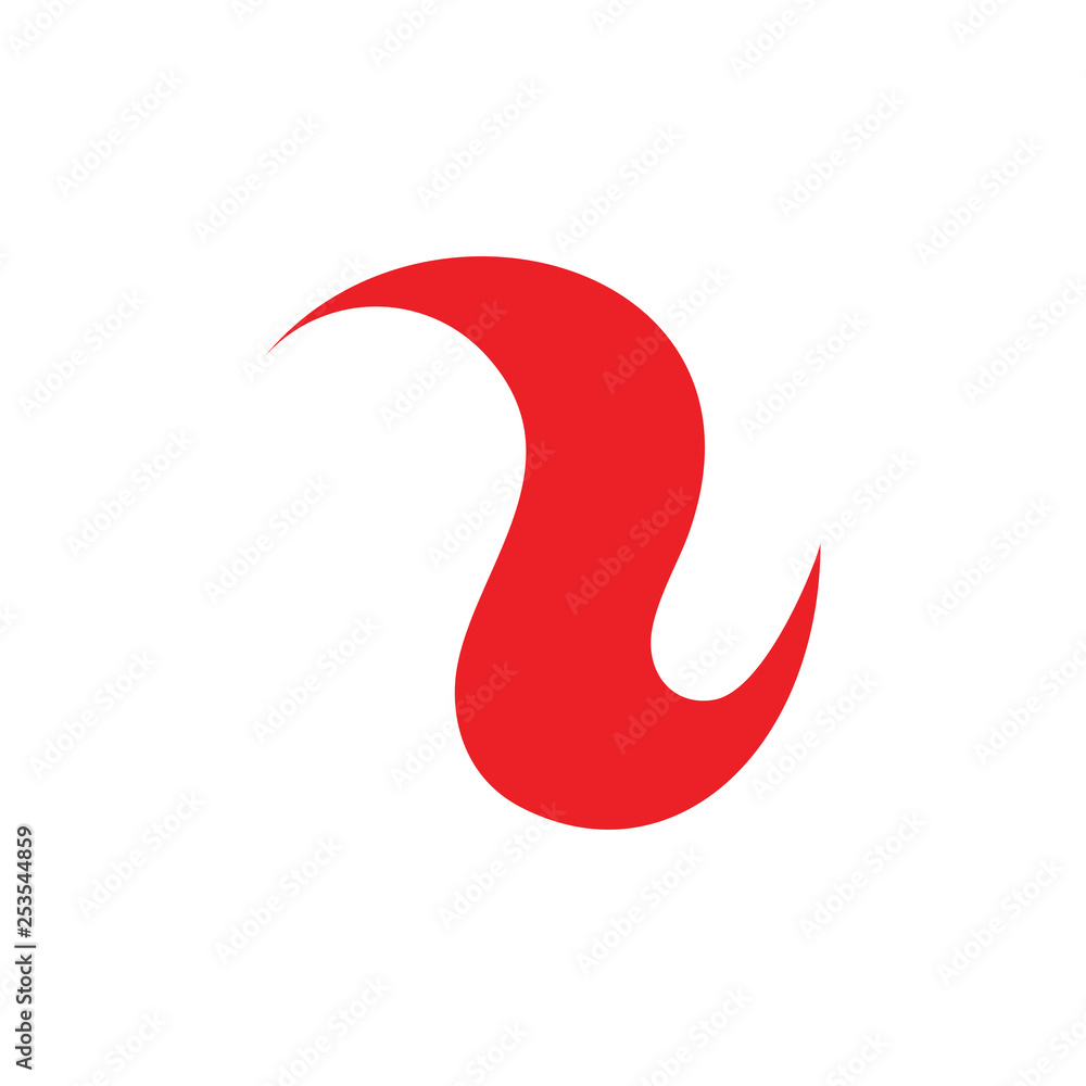 abstract letter r simple curves geometric fire flame logo abstract letter r simple curves geometric fire flame logo