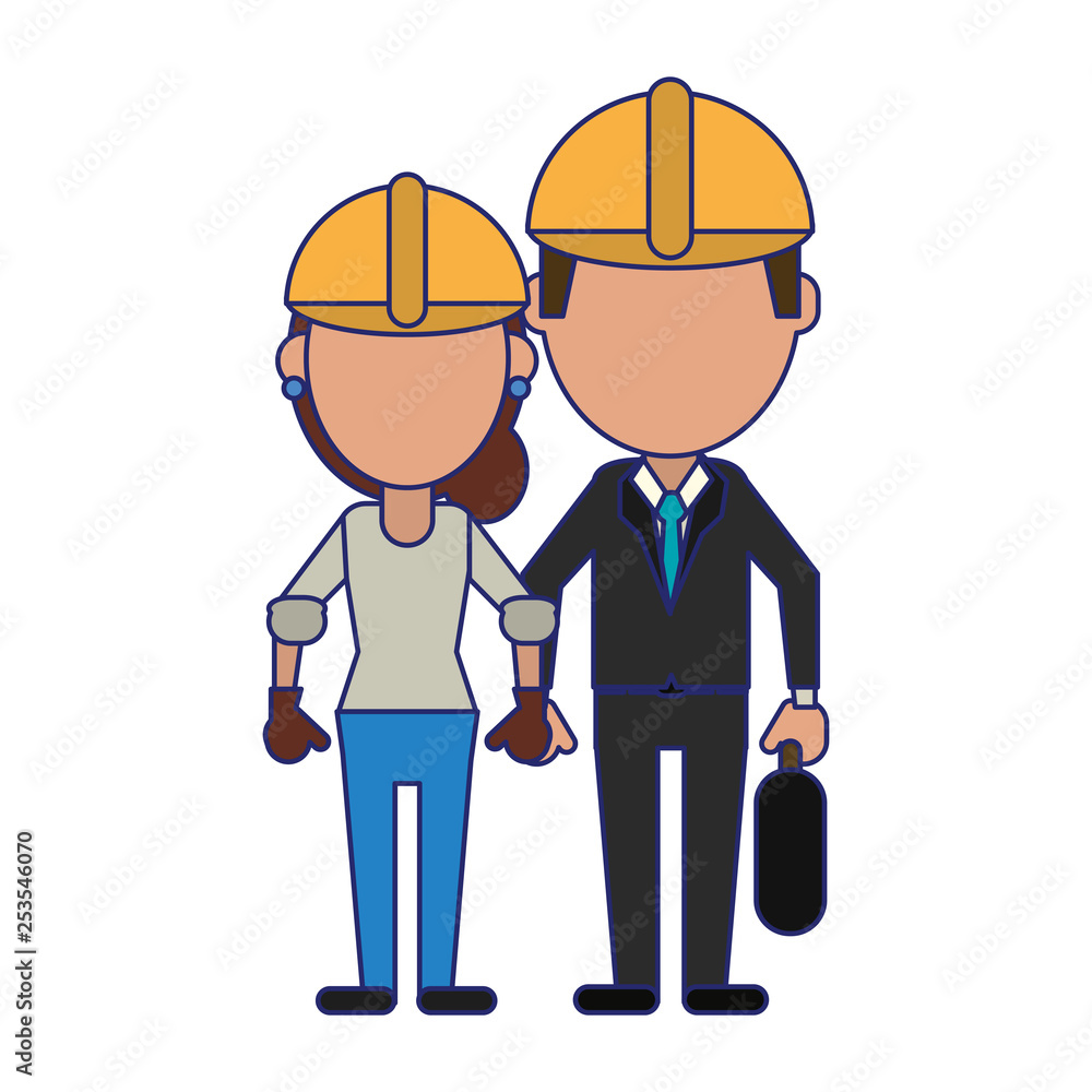 Construction workers avatars Construction workers avatars