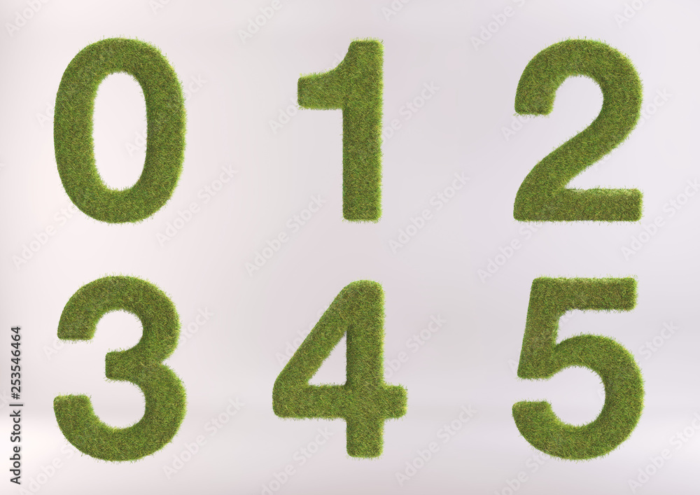 Grass Alphabet - 3D Rendered Grass Letters and Numbers Grass Alphabet - 3D Rendered Grass Letters and Numbers