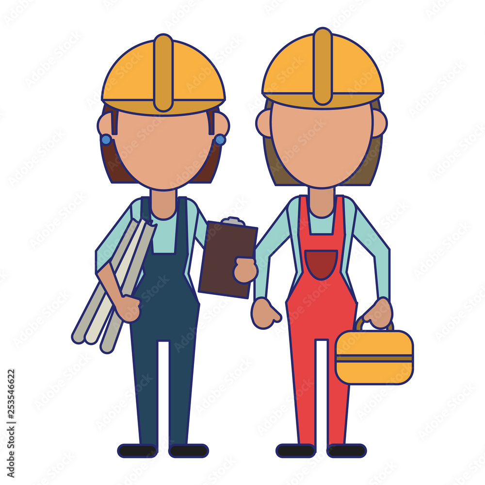 Construction workers avatars Construction workers avatars