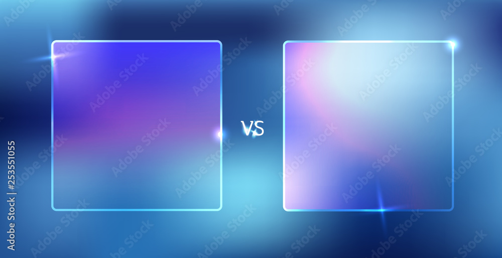 Vector isolated illustration of versus screen