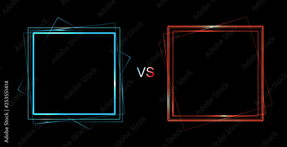 Vector isolated illustration of versus screen Vector isolated illustration of versus screen