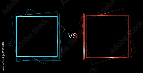 Vector isolated illustration of versus screen