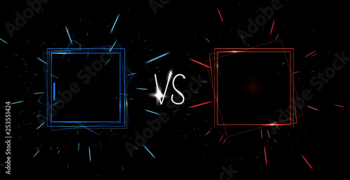 Vector isolated illustration of versus screen