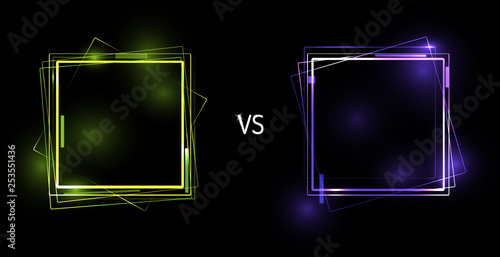 Vector isolated illustration of versus screen