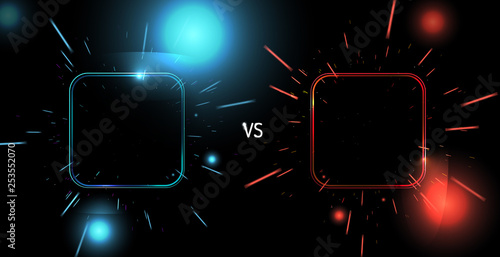 Vector isolated illustration of versus screen