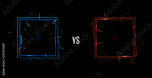 Vector isolated illustration of versus screen