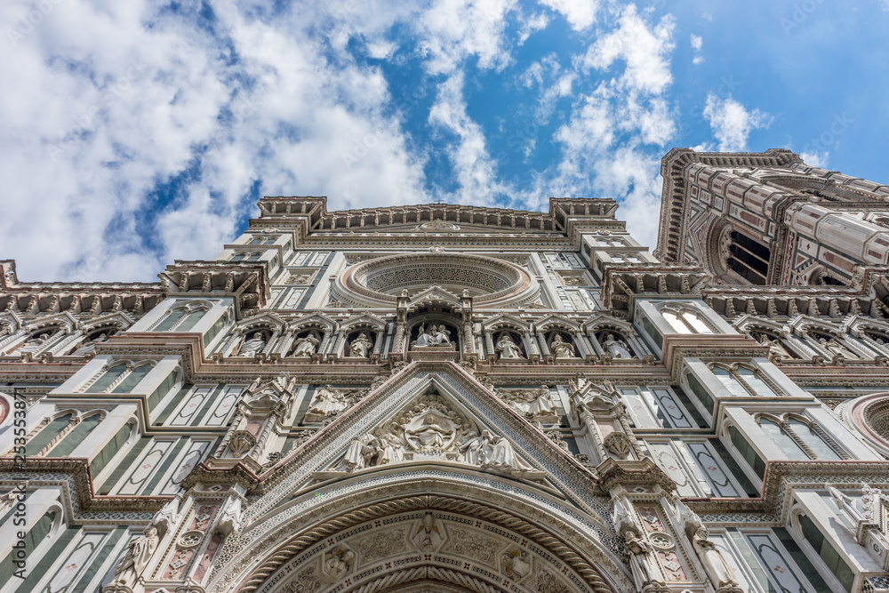 Fototapeta premium Cathedral Santa Maria del Fiore with magnificent Renaissance dome designed by Filippo Brunelleschi in Florence, Italy