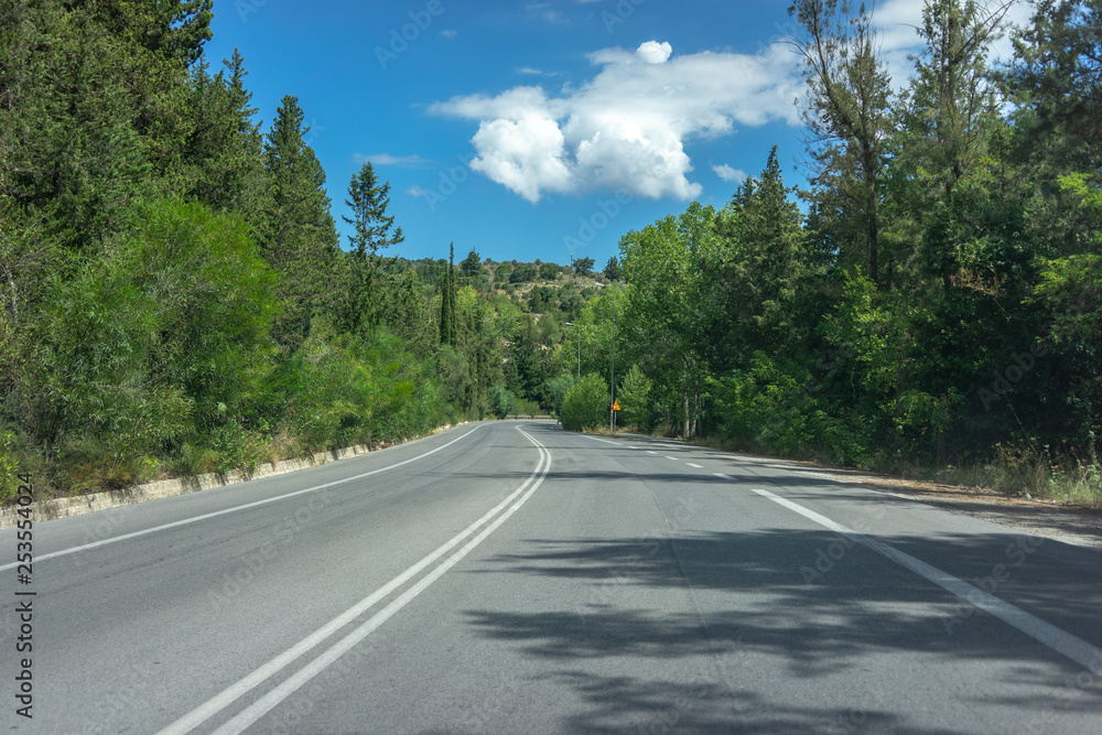 Main highway in Crete pedgus across the island Main highway in Crete pedgus across the island