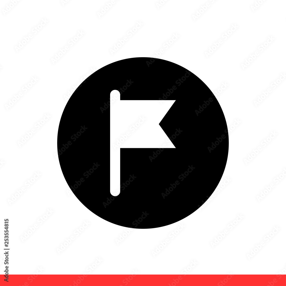 Flag vector icon, emblem symbol. Simple, flat design for web or mobile app Flag vector icon, emblem symbol. Simple, flat design for web or mobile app