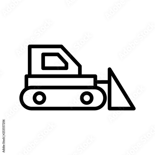 Illustration Bulldozer Icon