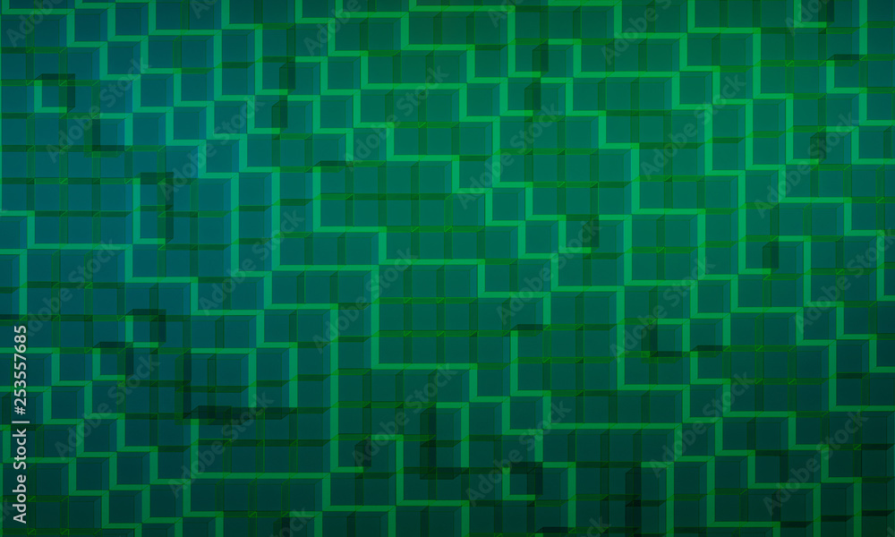 abstract green cubes background abstract green cubes background
