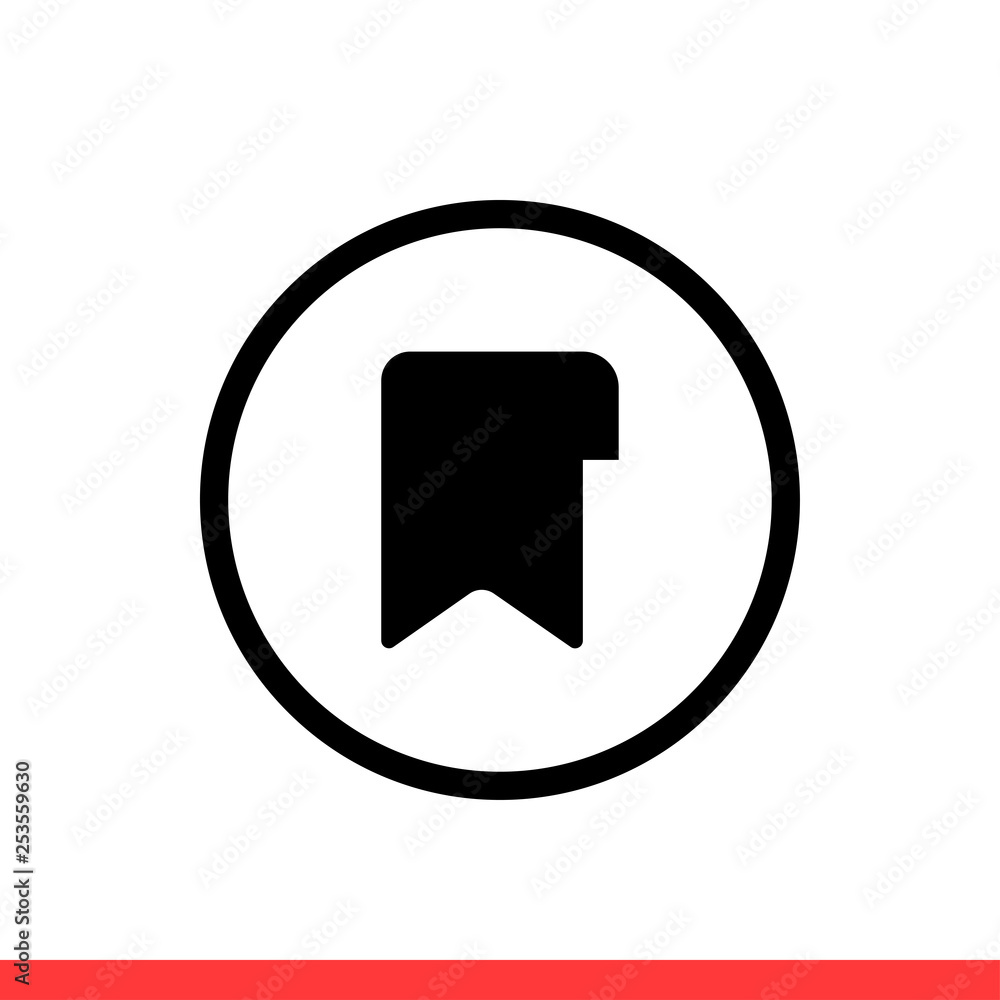 Bookmark vector icon, favorite save symbol. Simple, flat design for web or mobile app Bookmark vector icon, favorite save symbol. Simple, flat design for web or mobile app