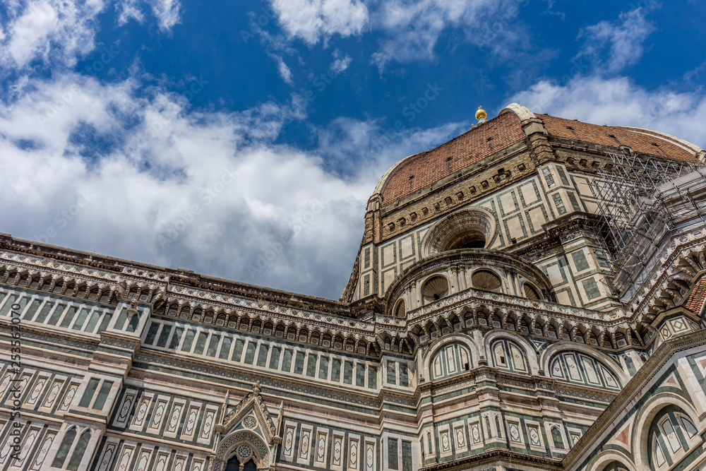 Cathedral Santa Maria del Fiore with magnificent Renaissance dome designed by Filippo Brunelleschi in Florence, Italy