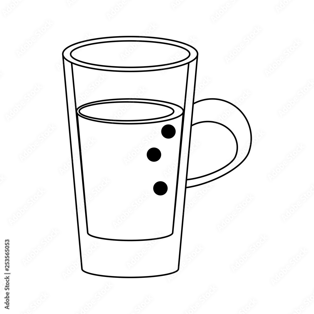 Detox juice glass cup in black and white Detox juice glass cup in black and white