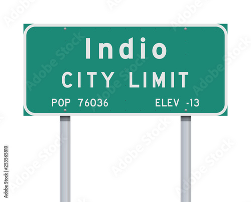 Indio City Limit road sign
