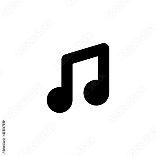 Music note icon. Auidio sound sign