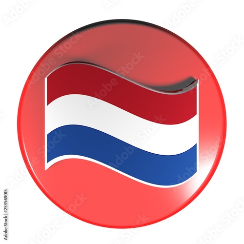 Red circle push button flag of Nederland - 3D rendering illustration Free Download Red circle push button flag of Nederland - 3D rendering illustration - GFXLoad