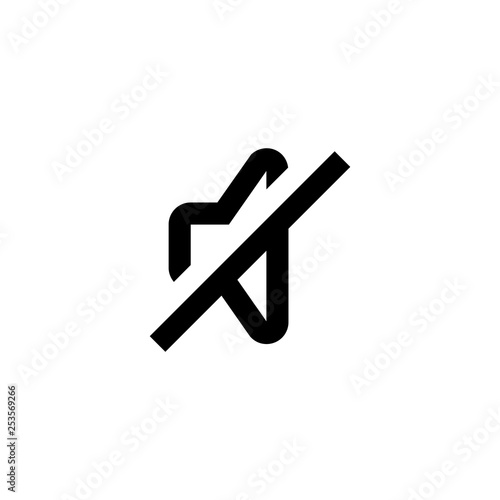 Volume mute  icon. Music sound sign