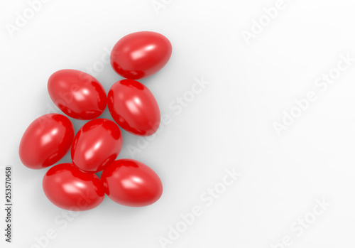 Red Easter Eggs Background