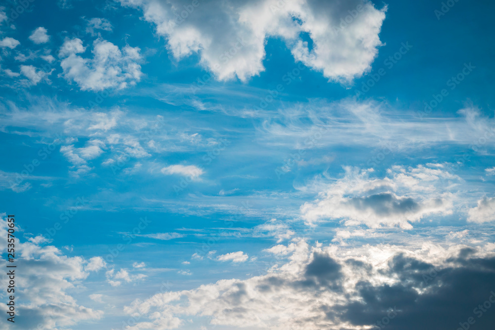 Stunning sky and different light clouds background. Stunning sky and different light clouds background.
