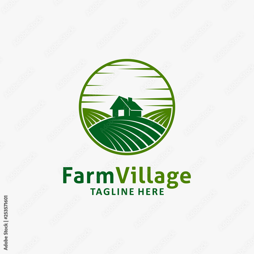 Farm village logo design Farm village logo design
