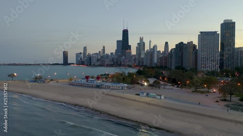 October aerial drone footage Chicago, Illinois
