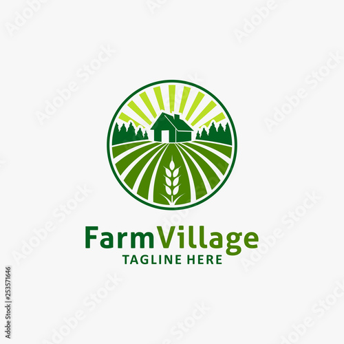 Farm village logo design