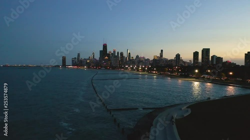 October aerial drone footage Chicago, Illinois