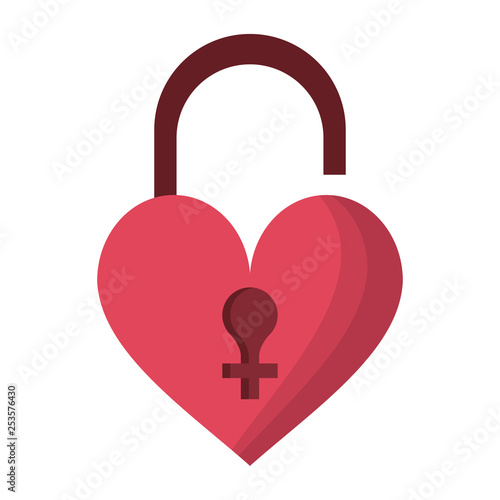 love padlock heart shaped symbol