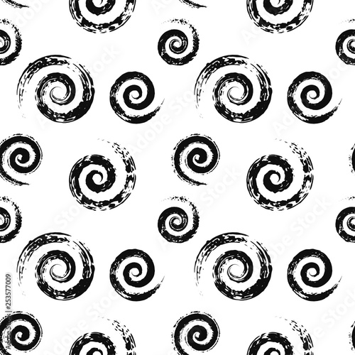 Seamless vector pattern with spiral 