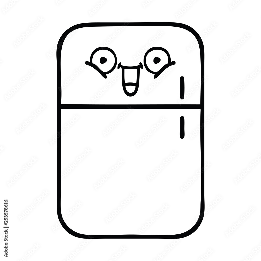 line drawing cartoon fridge freezer line drawing cartoon fridge freezer