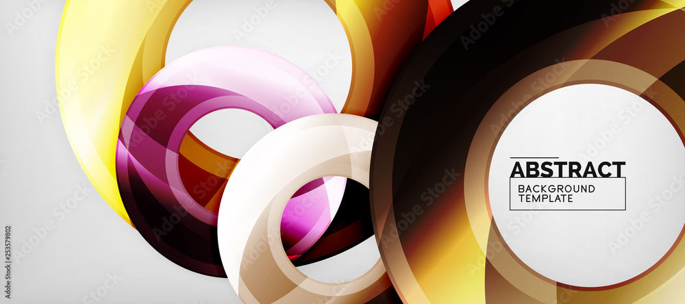 Glossy circles geometric background Glossy circles geometric background